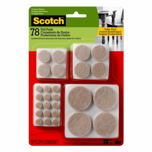3M Scotch™ Round Felt Multi Pack Pads  - Beige Perspective: front
