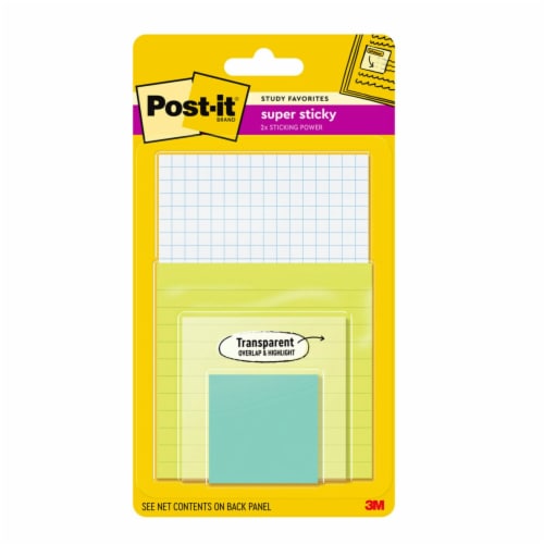 Post-it® Brand Study Note Pack - Assorted Perspective: front