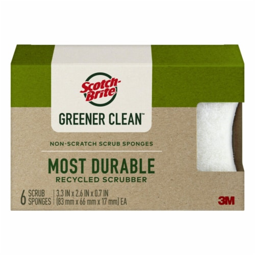 Scotch-Brite® Greener Clean™ Non-Scratch Scrub Sponges Perspective: front