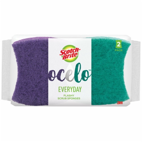 Ocelo™ No-Scratch Scrub Sponges 2 Pack - Assorted Perspective: front