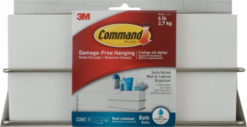 Command Satin Nickel Shower Caddy (1-Shower Caddy) (4-Adhesive Strips)