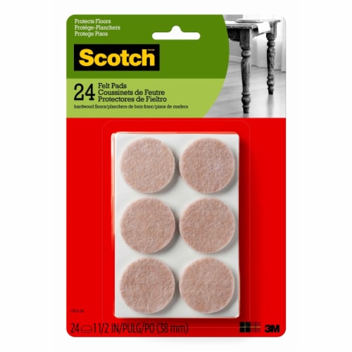 Scotch® Round Felt Pads - Beige Perspective: front