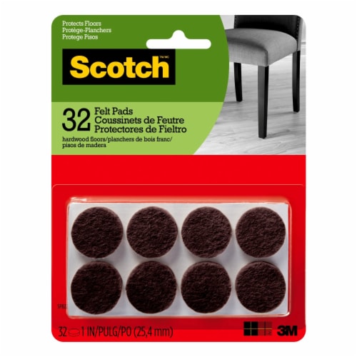 Scotch™ Round Felt Pads - Brown Perspective: front