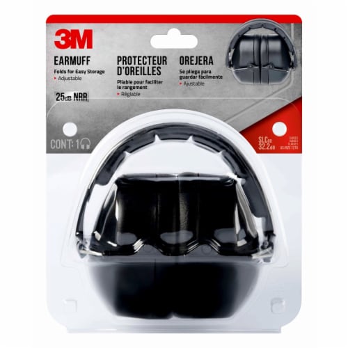 3M Folding Earmuff - Black Perspective: front