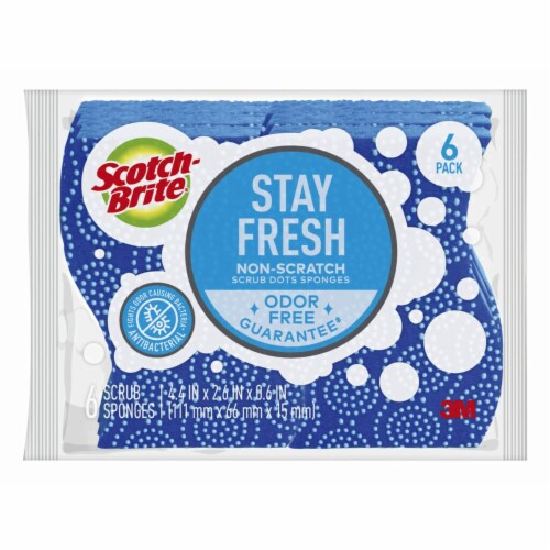 Scotch-Brite™ Scrub Dots Non-Scratch Scrub Sponges Perspective: front