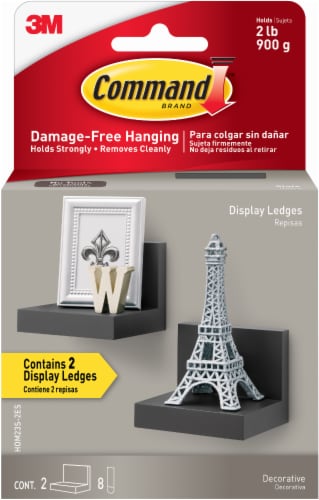 Command™ Damage-Free Slate Hanging Display Ledges Perspective: front