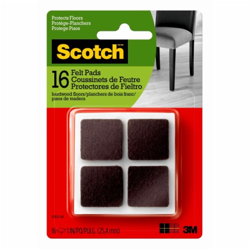 3M Scotch™ Square Felt Pads - Brown Perspective: front