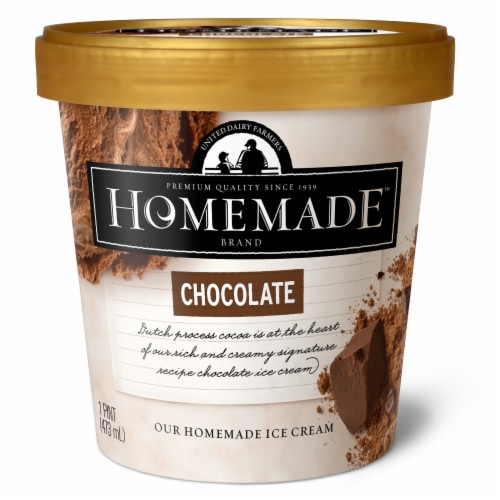 Homemade Brand Chocolate Ice Cream Perspective: front