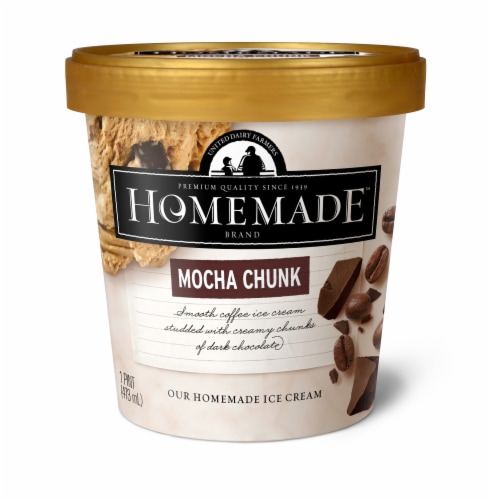 Homemade Brand Mocha Chunk Ice Cream Perspective: front