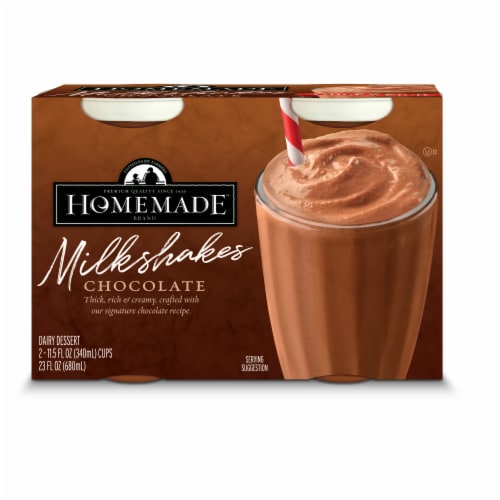Homemade Brand Milkshakes Chocolate Dairy Dessert Perspective: front