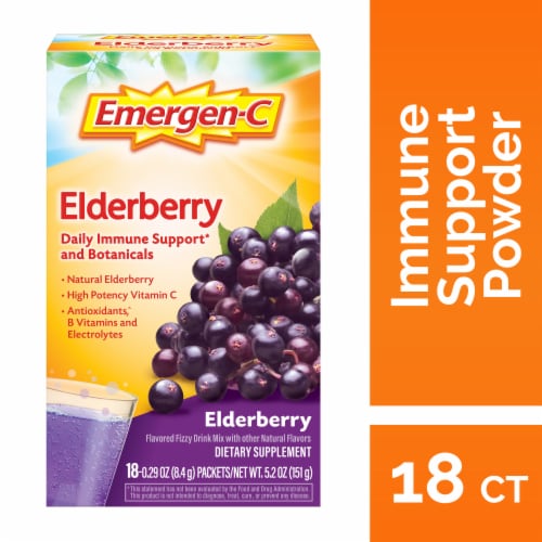 Emergen-C Elderberry Fizzy Drink Mix Perspective: front