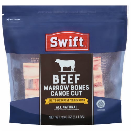 Swift® Beef Canoe Cut Marrow Bones Perspective: front