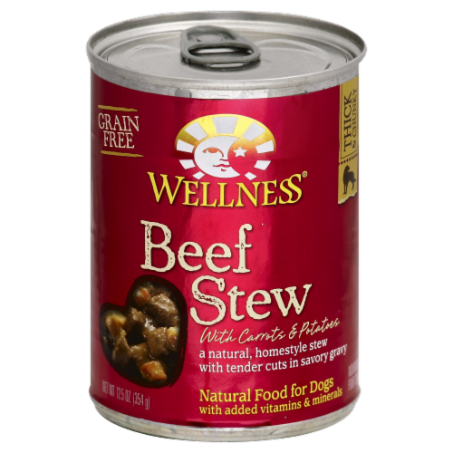 Wellness Grain Free Dog Food Beef Stew Perspective: front