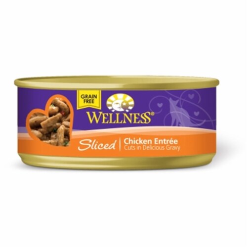 Wellpet OM02686 Wellness Cat Entree, Sliced Chicken - 24-5.5 Oz. Perspective: front