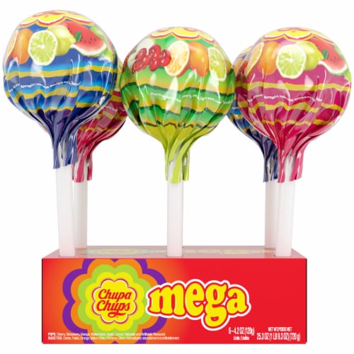 Chupa Chups Assorted Mega Lollipops, 6 ct / 4.2 oz - Kroger