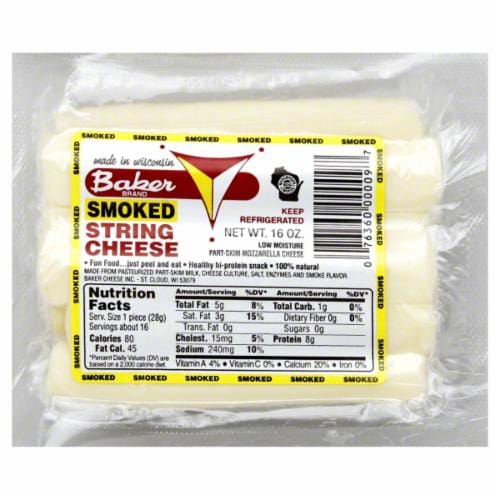 Baker Smoked String Cheese Perspective: front