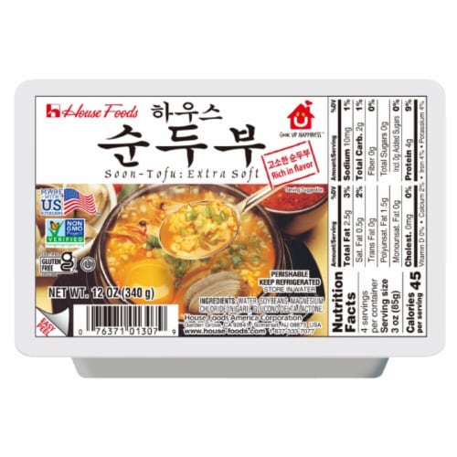 House Foods Extra Soft Tofu Perspective: front