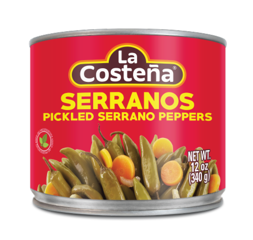 La Costena Pickled Serrano Peppers Perspective: front