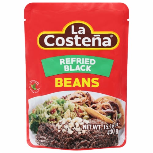 La Costena Refried Black Beans Perspective: front
