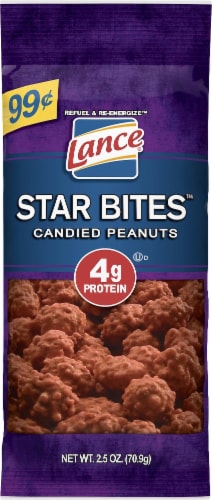 Lance Star Bites Candied Peanuts Perspective: front