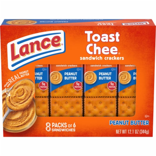 Lance® ToastChee® Peanut Butter Sandwich Crackers Perspective: front