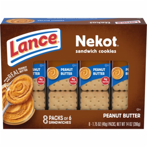 Lance® Nekot® Peanut Butter Filled Sandwich Crackers Perspective: front