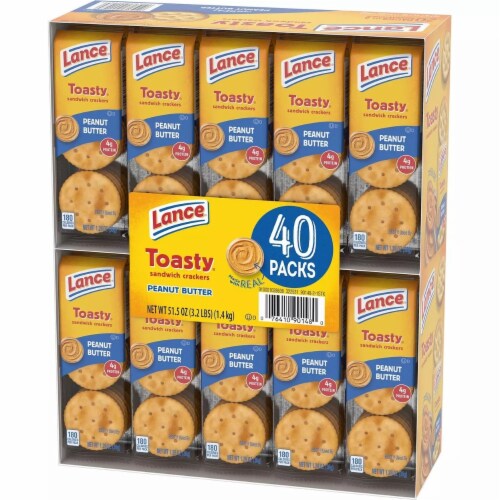 Lance Toasty Peanut Butter Sandwich Crackers (40 Count) Perspective: front