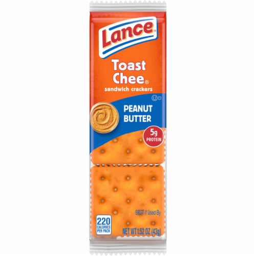 Lance® Toast Chee® Peanut Butter Sandwich Crackers Perspective: front