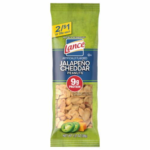 Lance® Jalapeno Cheddar Peanuts Perspective: front