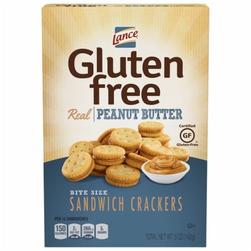 Lance Gluten Free Bite Size Peanut Butter Sandwich Crackers Perspective: front