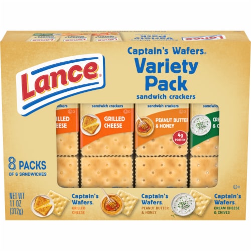 Lance® Captain's Wafers® Sandwich Crackers Variety Pack Perspective: front