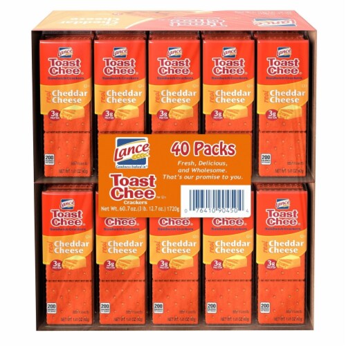 Lance Toast Chee Cheddar Sandwich Cracker (40 Pack) Perspective: front