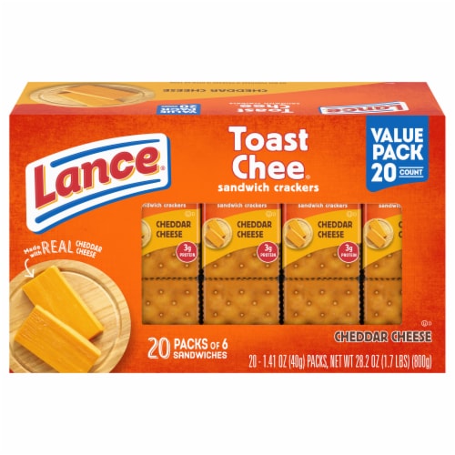 Lance® Toast Chee® Cheddar Cheese Sandwich Crackers Perspective: front