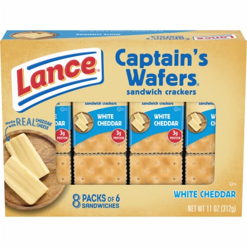 Lance® Captain's Wafers® White Cheddar Sandwich Crackers Perspective: front