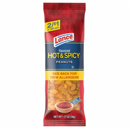 Lance® Hot & Spicy Peanuts Perspective: front