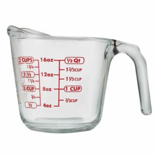 Anchor Hocking 2 Cup Measuring Cup (Clear Glass, 16 oz.)