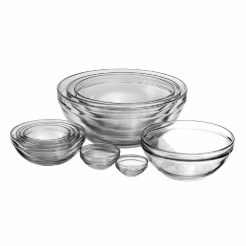 Anchor Hocking Mixing Bowl Set - Clear Perspective: front