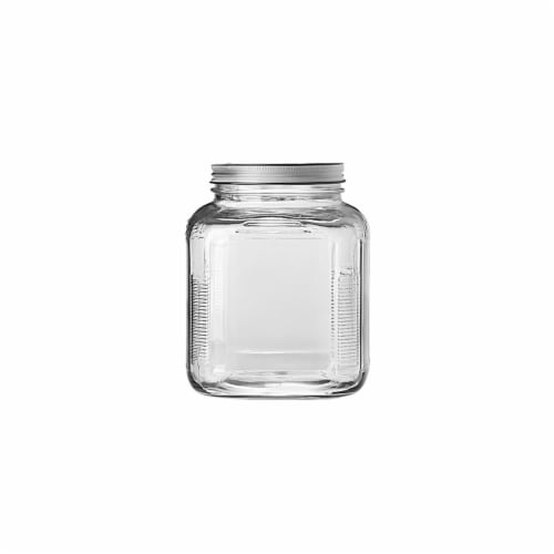 Anchor Hocking Cracker Jar with Aluminum Lid - 1 Gallon Perspective: front