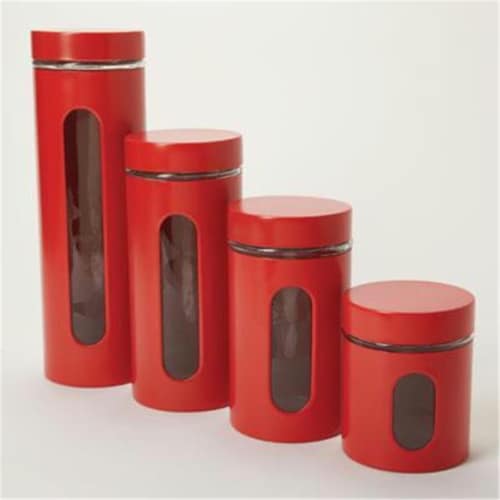 Anchor Windowed Cylinder Food Storage Set - Palladian Cherry Perspective: front