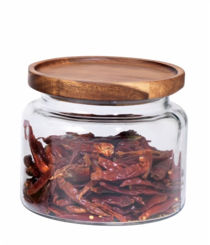 Anchor Hocking 48 Oz. Montana Jar W/Acacia Lid Perspective: front