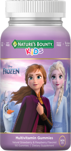 Nature's Bounty Kids Frozen Strawberry and Raspberry Multivitamin Gummies Perspective: front
