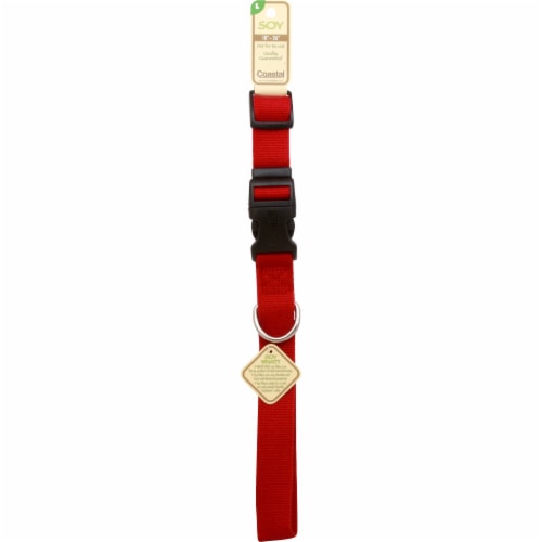 Coastal Dog Collar - Large - Red Perspective: front