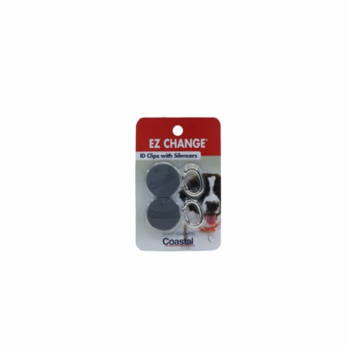 Coastal EZ Change Pet ID Clips with Silencers Perspective: front