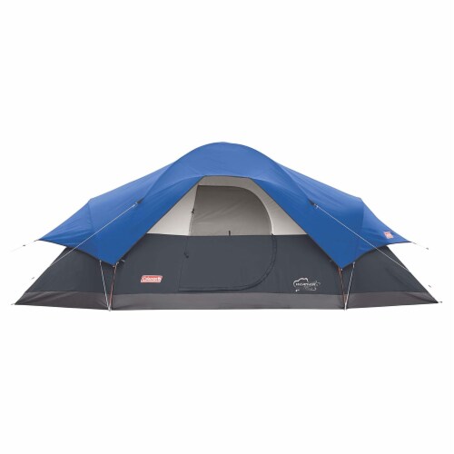 Coleman Red Canyon 8 Person 17 x 10 Foot Outdoor Large Family Camping Tent, Blue Perspective: front