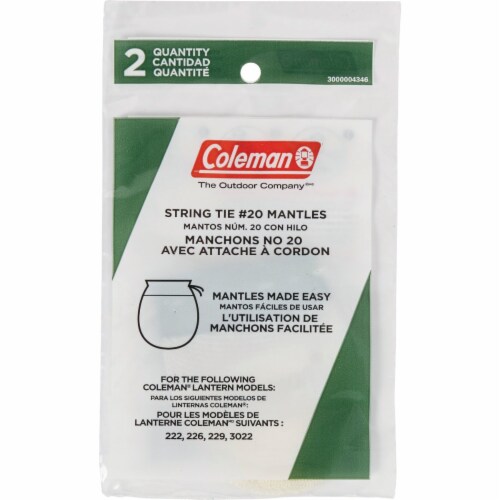 Coleman 20 Standard Tie Lantern Mantle 2 Pack 3000004346 20