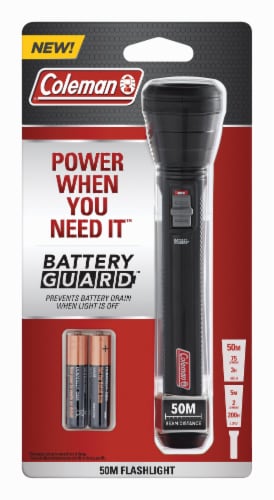 Coleman BatteryGuard 50M Flashlight - Black Perspective: front