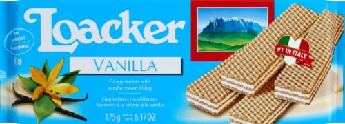 Loacker Classic Vanilla Crispy Wafer Cookies Perspective: front