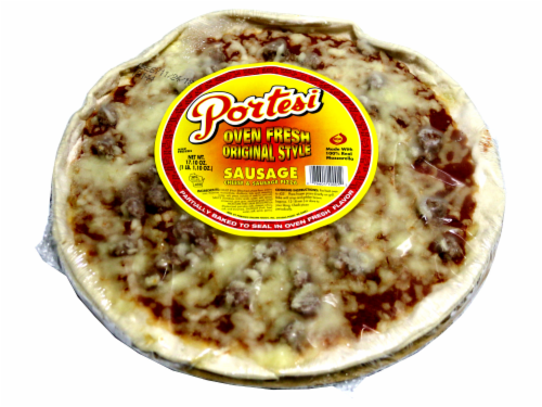 Portesi Original Style Cheese & Sausage Pizza Perspective: front