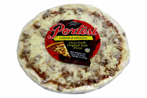 Portesi Original Style Cheese & Sausage Pizza Perspective: front