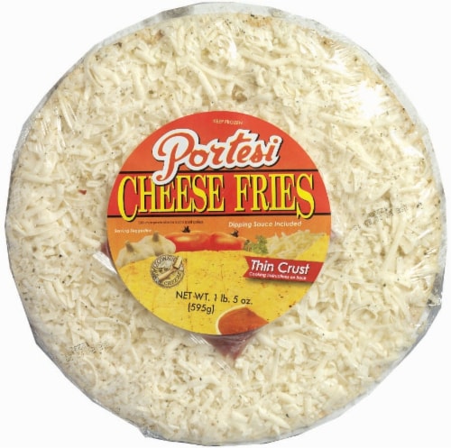 Portesi Cheese Fries Thin Crust Frozen Pizza Perspective: front